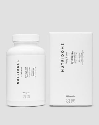 Spirulina jūros dumblių tabletės organizmui valyti Nutridome 180 kapsulių - 2