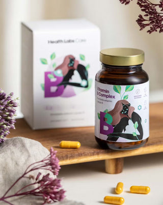 B grupės vitaminų kompleksas be glitimo ir laktozės Health Labs Care 60 kapsulių