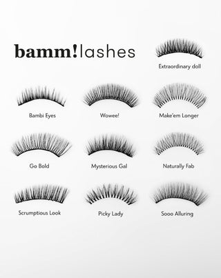 Bamm!lashes daugkartinio naudojimo 2d dirbtinės blakstienos ant juostelės Sooo Alluring