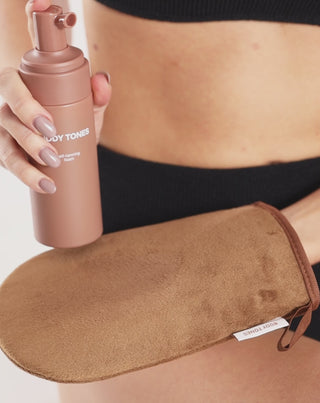 Body Tones savaiminio įdegio putų rinkinys visų atspalvių odai + aplikavimo pirštinė - 4