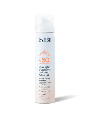 Itin lengvas apsauginis makiažo rūkas su apsauga nuo saulės SPF50 