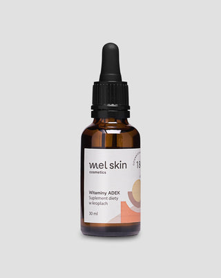 ADEK vitaminų lašai imunitetui, geležies apykaitai ir gerai odos bei gleivinių būklei palaikyti Mel Skin - 1
