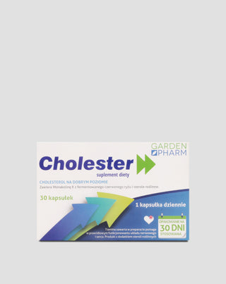 GardenPharm kapsulės normaliam cholesterolio kiekiui palaikyti Cholester (30 kapsulių) - 1
