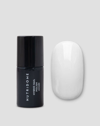Hibridinis nagų lakas UV/LED White Classic 001 Nutridome