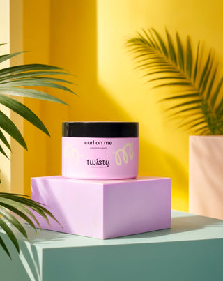 Twisty kremas garbanotiems plaukams formuoti su linų sėmenų ir avižų ekstraktu Curl On Me - 3